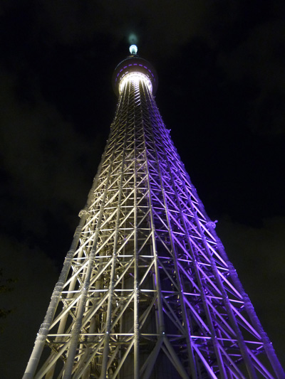 LED照明の東京スカイツリー